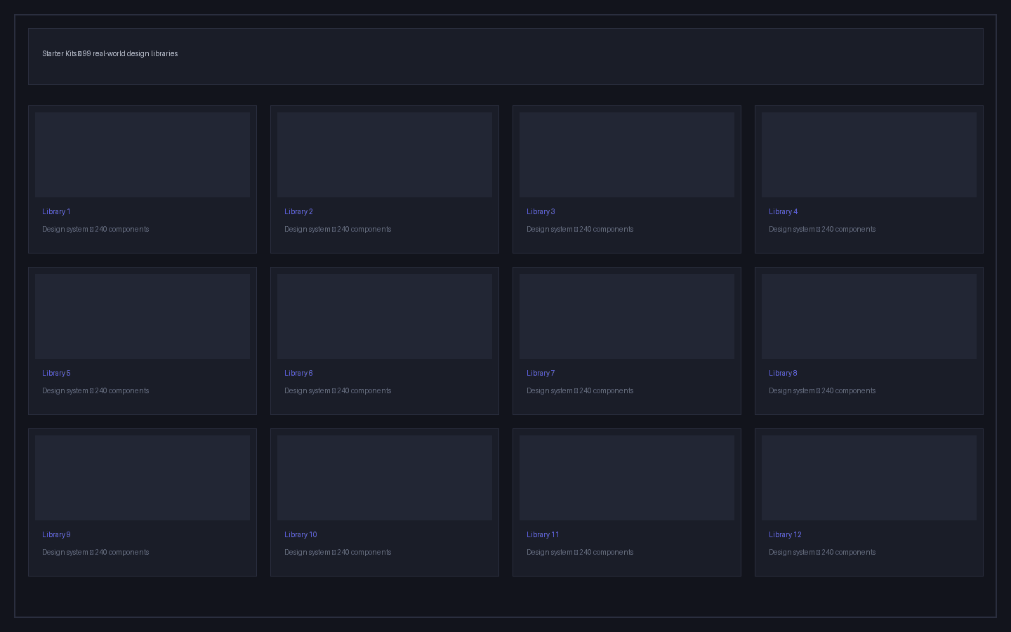 Stitchwand Starter Kits gallery: design system templates Stitch can use